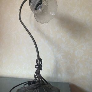 Antique gorgeous vintage goose neck lamp